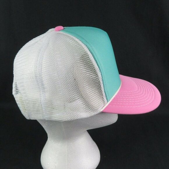 Vans Aqua Pink Airbrush Mesh Trucker Snapback Hat Off the Wall - Picture 7 of 10